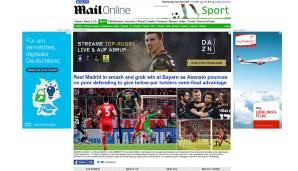Die Daily Mail bemängelt die schwache Defensive der Bayern. Gemeint ist der folgenschwere Fehlpass von Rafinha vor dem 1:2.