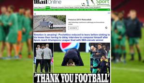 Die Daily Mail bedankt sich einfach nur bei der schönsten Nebensache der Welt.