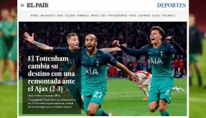 "Tottenham verändert sein Schicksal mit einem Comeback", lautet die Schlagzeile bei El Pais.