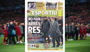 L'Esportiu (Katalonien): "Sie haben nichts gelernt. Die Blaugrana wiederholt Fehler, die vergessen schienen und erwecken die Roma-Blamage wieder zum Leben."