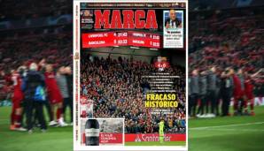 Marca (Spanien): "Historisches Versagen. (Und eine 10 für Liverpool und Anfield)."
