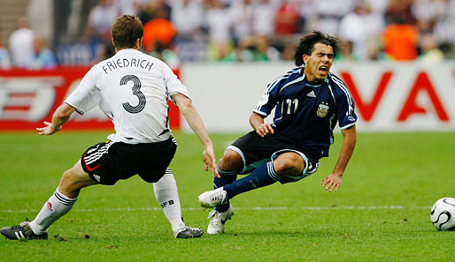 Bei der WM 2006 stoppte die DFB-Auswahl Argentinien im Viertelfinale