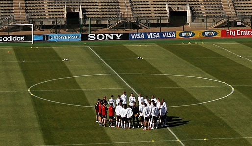 Pech für das DFB-Team: Das Training im Nelson-Mandela-Bay-Stadion wurde nicht gestattet