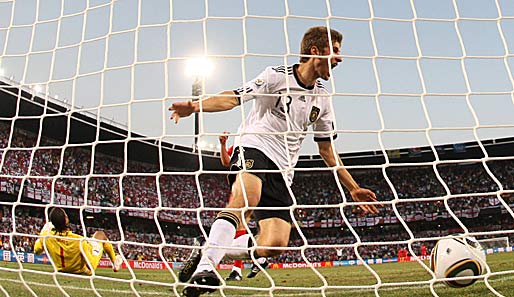 Thomas Müller erzielte beim 4:1 gegen England zwei Tore für Deutschland