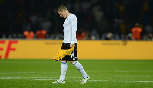 Frust pur nach der "4:4-Niederlage" gegen Schweden: Bastian Schweinsteiger