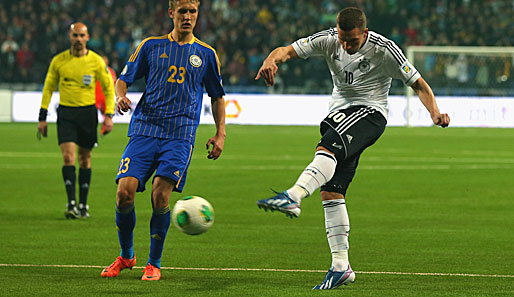 Marco Reus war gegen Kasachstan gesperrt - Lukas Podolski kam trotzdem nur von der Bank