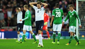 Steven Gerrard verlor mit England in Wembley gegen das deutsche Team