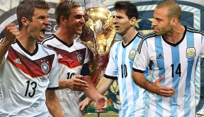Wer schnappt sich den WM-Pokal? Müller und Lahm oder Messi und Mascherano?
