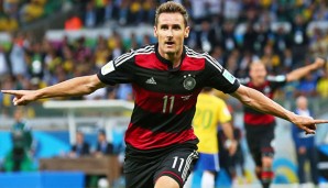 Miro Klose bei der WM 2014: Soeben hat er sein 16. Tor bei einer Endrunde geschossen