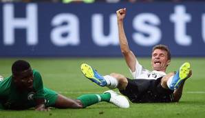 Thomas Müller erzwang das 2:0 für Deutschland.