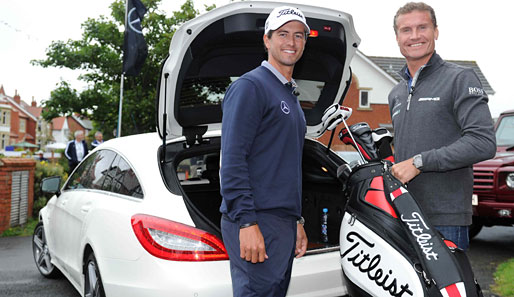 Golf-Star Adam Scott (l.) traf sich mit DTM-Pilot David Coulthard
