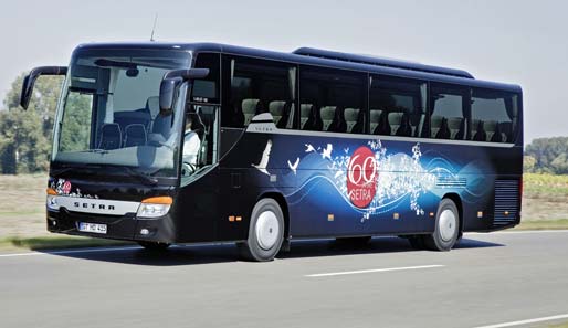 Die Setra-Busse der Daimler AG sind die offiziellen Busse der EM 2012