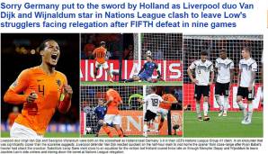 Daily Mail (England): "Bemitleidenswertes Deutschland von Holland ans Messer geliefert."