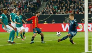 Deutschland hat sich in einem starken Spiel 1:1 von Spanien getrennt. Während ter Stegen ein Statement in der Torhüter-Diskussion setzte, machten der Kapitän und der Platzhirsch links in der Viererkette keine Eigenwerbung. Die Noten und die Einzelkritik.