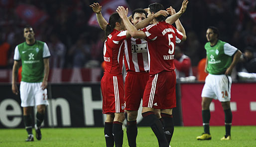 Im letzten Pokalfinale durften die Bayern viermal jubeln. Bremen hatte das Nachsehen
