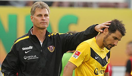 Ralf Loose (l.) gewann mit Dynamo Dresden zuletzt zwei Auswärtsspiele in Folge