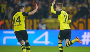 Derzeit in bestechender Form: Dortmunds Milos Jojic (l.) und Marco Reus