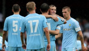 Der Chemnitzer FC steht nach einer dramatischen Partie in der zweiten Runde