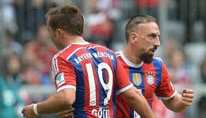 Franck Ribery und Mario Götze müssen sich weiter gedulen