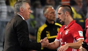 Carlo Ancelotti rüffelte Franck Ribery für seinen Ausraster gegen den BVB