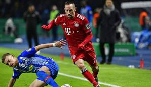 Im Pokal-Achtelfinale setzte sich Ribery & Co. gerade so in der Verlängerung gegen Hertha BSC in Berlin durch (2:3 n.V.).