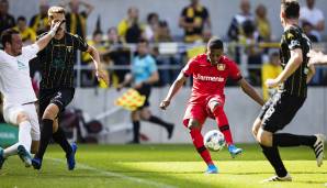 Platz 4: LEON BAILEY am 10. August 2019 für Bayer Leverkusen gegen Alemannia Aachen (1. Runde): 26 Sekunden.