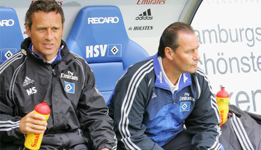 Markus Schupp (links) war in der vergangenen Saison Assistent von HSV-Trainer Huub Stevens