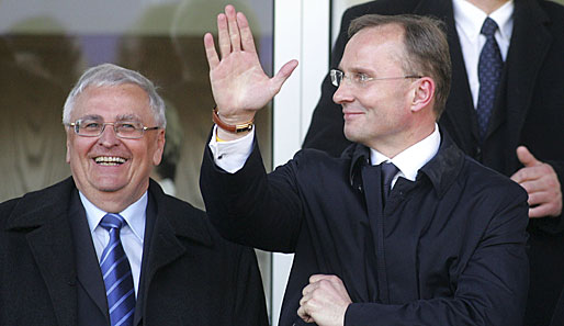 Uwe Leonhardt (rechts) verabschiedet sich vom Präsidentenamt in Richtung Aufsichtsrat