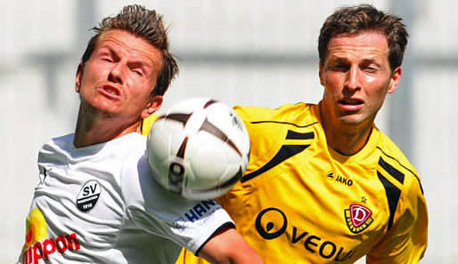 Regis Dorn (l.) spielt seit Juli 2009 für den SV Sandhausen. Er kam von Hansa Rostock