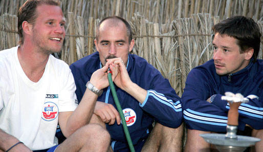 Rostocker Zeiten: Rene Rydlewicz, Magnus Arvidsson und Ronald Maul (v.l.n.r.) im Trainingslager '06