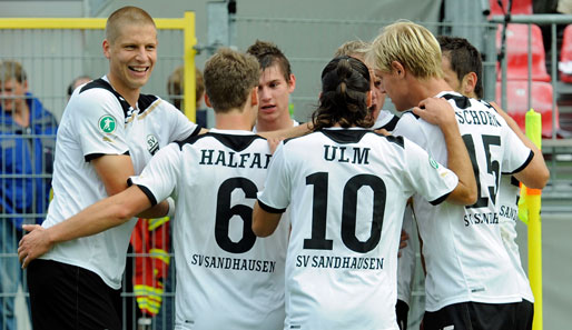 Der SV Sandhausen gewann am 31. Spieltag mit 4:0