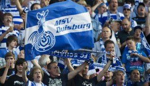 Die Fans des MSV Duisburg ließen sich auch von kaltem Wetter nicht abschrecken