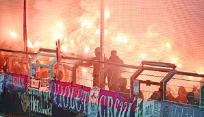 Der Fans von Osnabrück hatten gegen Magdeburg Pyro gezündet