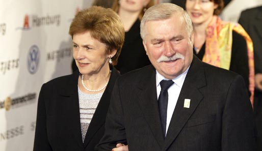Lech Walesa (r.) war von 1990 bis 1995 Staatspräsident Polens