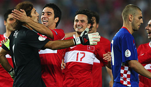 Kroatien scheiterte bei der EM 2008 im Elfmeterschießen an der Türkei