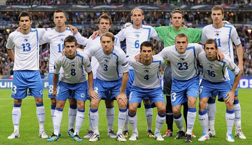 Zvjezdan Misimovic (obere Reihe, 3.v.r.) steht mit Bosnien-Herzegowina vor der ersten EM-Teilnahme