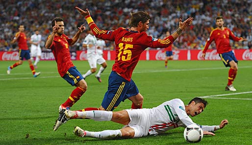 Duell zwischen Sergio Ramos und Cristiano Ronaldo: Zu Recht kein Elfmeter für Portugal