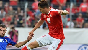 Granit Xhaka trifft beim Spiel gegen Albanien auf seinen Bruder Taulant