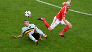 Aaron Ramsey (Wales) ist wie Hummels wegen der Schwachsinnsregularien der UEFA im Halbfinale gesperrt. War gegen Belgien mal wieder extraklasse