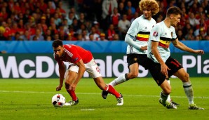 Hal Robson-Kanu (Wales) beendete Belgiens EM-Traum mit einem simplen Trick und erzielte sein zweites Turniertor. Nicht schlecht für einen Zweitligastürmer