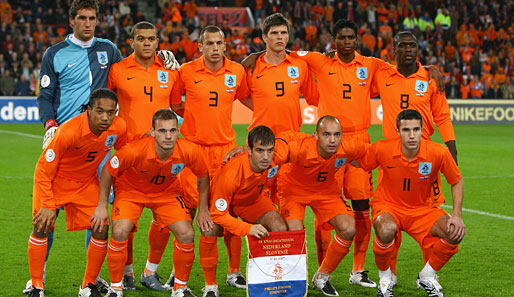 Niederlande, Holland, Teamporträt, van der Vaart, Sneijder, Huntelaar