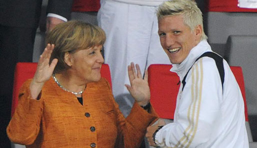 Fußball, EM 2008, Schweinsteiger, Merkel