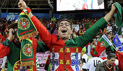 portugal, em, fußball, fans