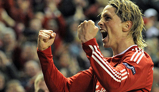 Fernando Torres war mit zwei Toren der Matchwinner Liverpools gegen Benfica
