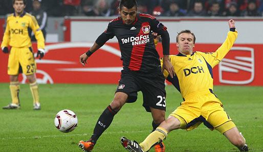 Bayer Leverkusen mit Arturo Vidal hatte gegen Metalist Charkow nur wenig Mühe