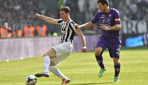 Fernando Llorente (l.) gewann mit Juventus am vergangenen Wochenende mit 1:0 gegen Florenz