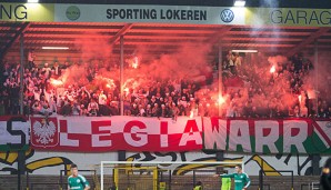 Die Fans von Legia Warschau sorgten in der Europa League erneut für ein Pyro-Vergehen