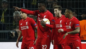 Die Spieler des FC Liverpool feiern ihren Sieg gegen Borussia Dortmund