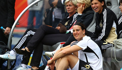 Birgit Prinz findet sich bei dieser Frauen-WM oftmals auf der Bank wieder