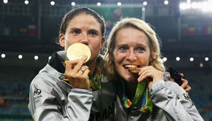 Annike Krahn wurde mit Deutschland Olympiasiegerin